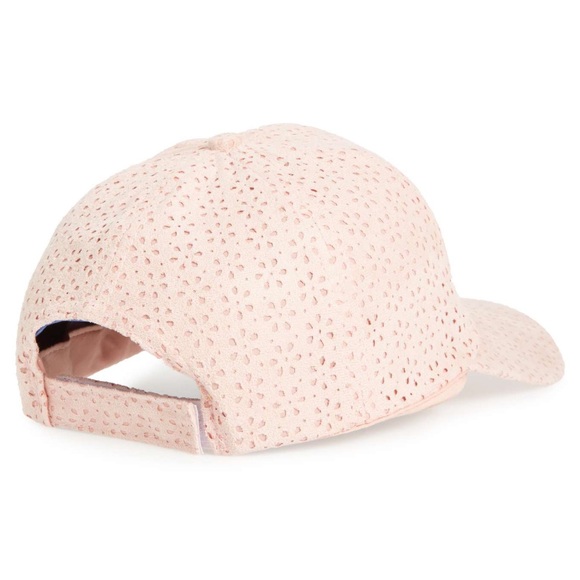 Floral Perforated Suede Baseball Cap - Picture 5 of 7